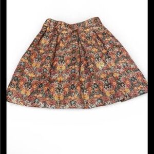 Maeve Anthropologie Rosia Brocade Vintage Inspired Pleated Skirt Sz SM